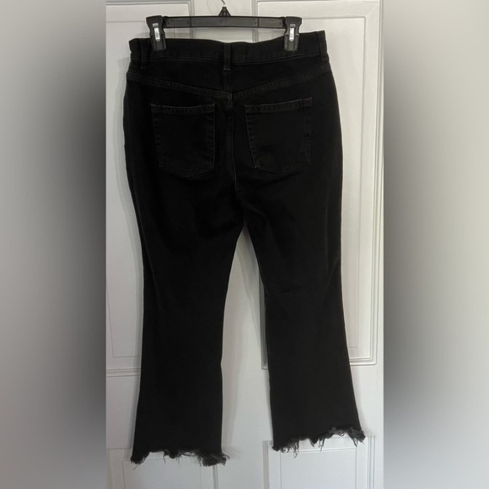 Free People We The Free Maggie Mid-Rise Straight-Leg Distress Washed Black 29 - Picture 6 of 8